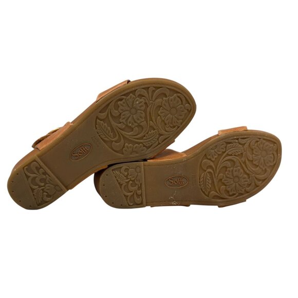 Söfft Vaya Leather Wedge Sandals Adjustable Strap Comfort Soft Footbed Size 9 M - Picture 8 of 13